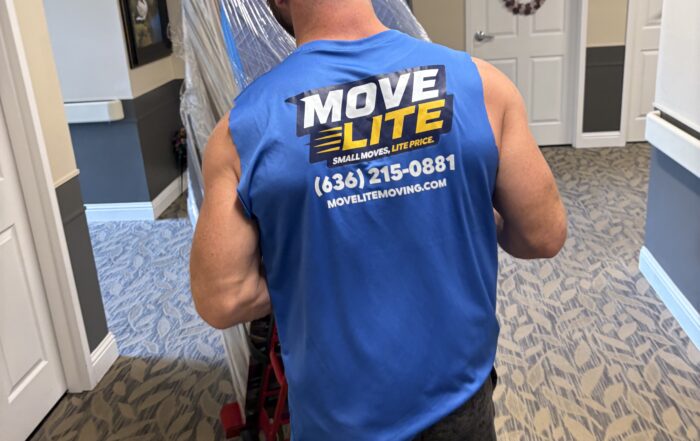 labor only move in st. louis missouri. dollying a heavy dresser